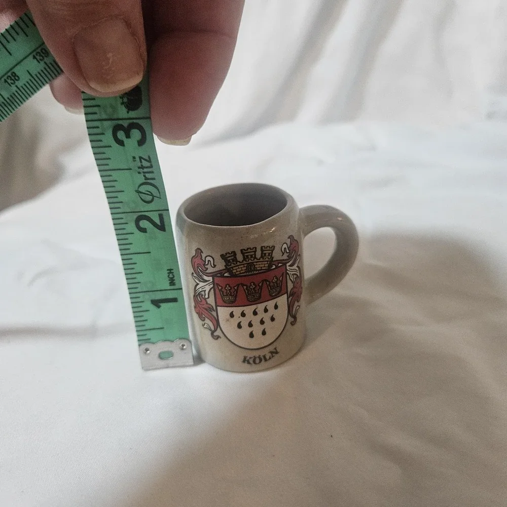 Vintage German Miniature Souvenir Beer Stein Shot Glasses - Set of 4